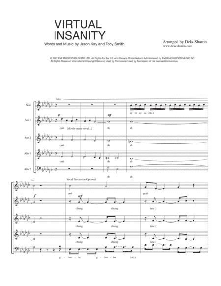 Virtual Insanity (arr. Deke Sharon)
