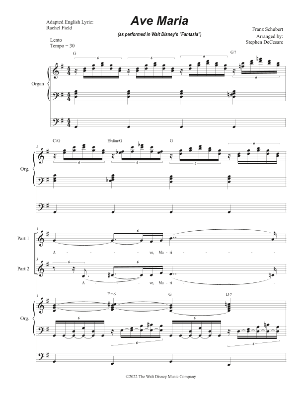 Ave Maria, Op. 52 No. 6 (arr. Stephen DeCesare)