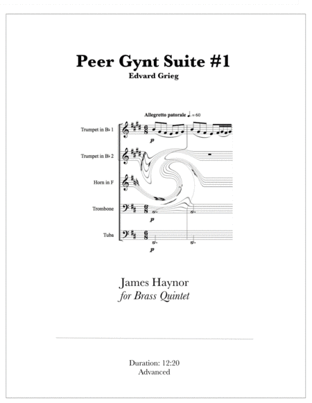 Peer Gynt Suite #1 for Brass Quintet (arr. James Haynor)