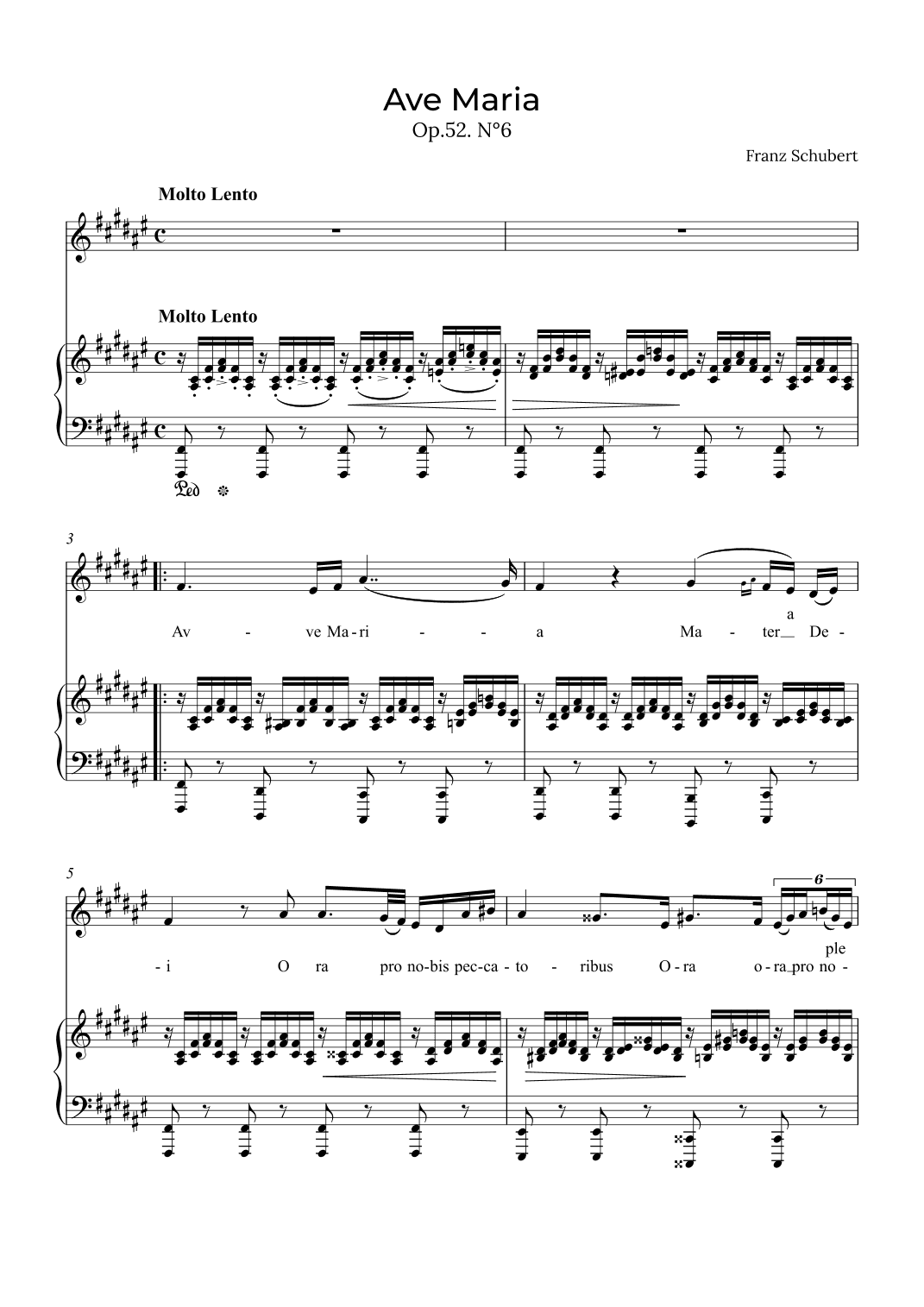 Ave Maria Schubert - Contralto in F# (arr. Alex Nunes Rodrigues)