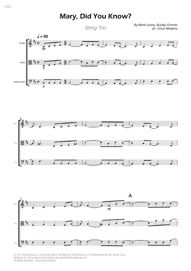 Mary, Did You Know? - Score Only (arr. César Madeira)