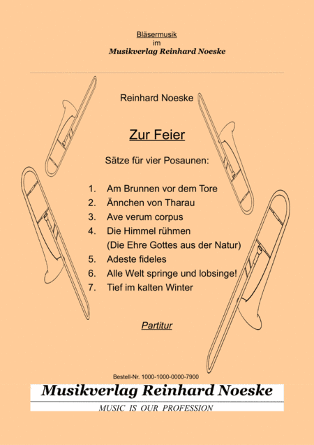 Zur Feier - Sätze für vier Posaunen