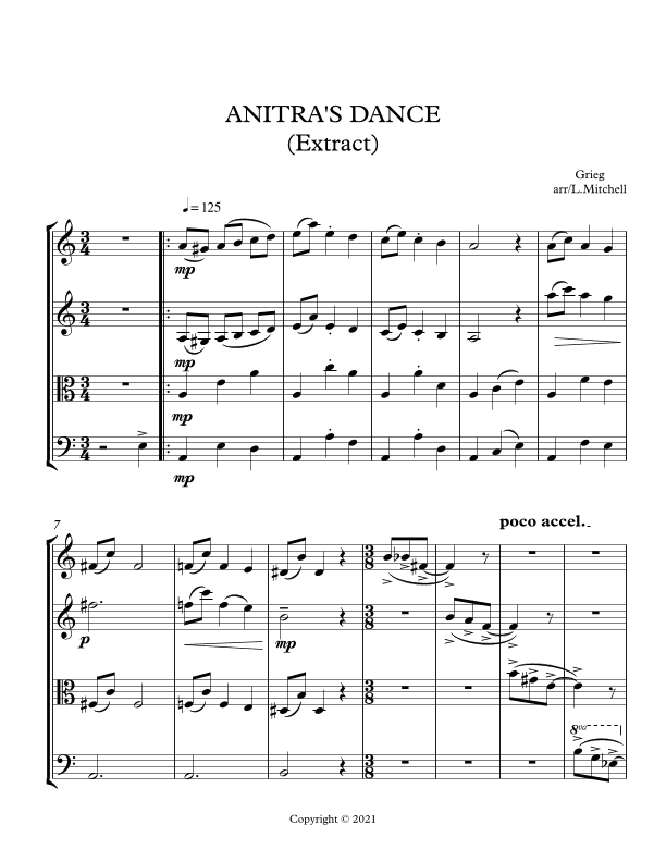 ANITRA'S DANCE (arr. Lee Mitchell)