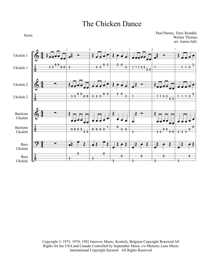 The Chicken Dance (arr. Aaron Juhl)