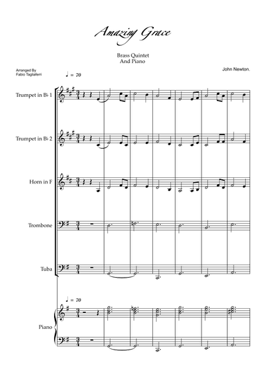 Amazing Grace (arr. Fabio Tagliaferri)