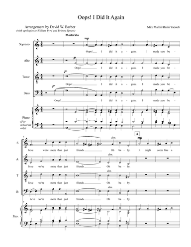 Oops!...i Did It Again (arr. David W. Barber)