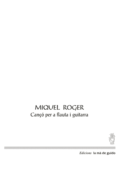 Cançó per a flauta i guitarra