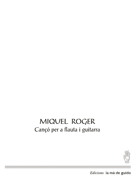 Cançó per a flauta i guitarra