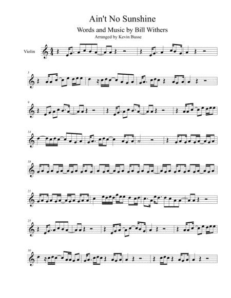 Ain't No Sunshine (arr. Kevin Busse)