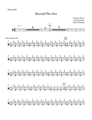 Beyond The Sea *INSTRUMENTAL PACK ONLY* (arr. Tobi Crawford)