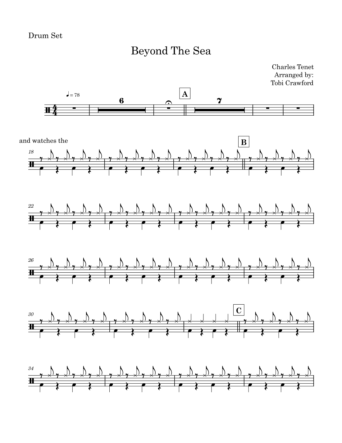 Beyond The Sea *INSTRUMENTAL PACK ONLY* (arr. Tobi Crawford)