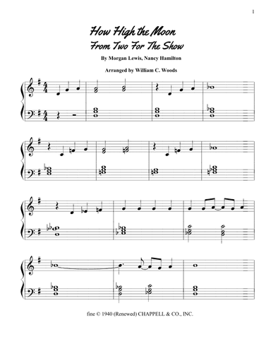How High The Moon (arr. William C. Woods)