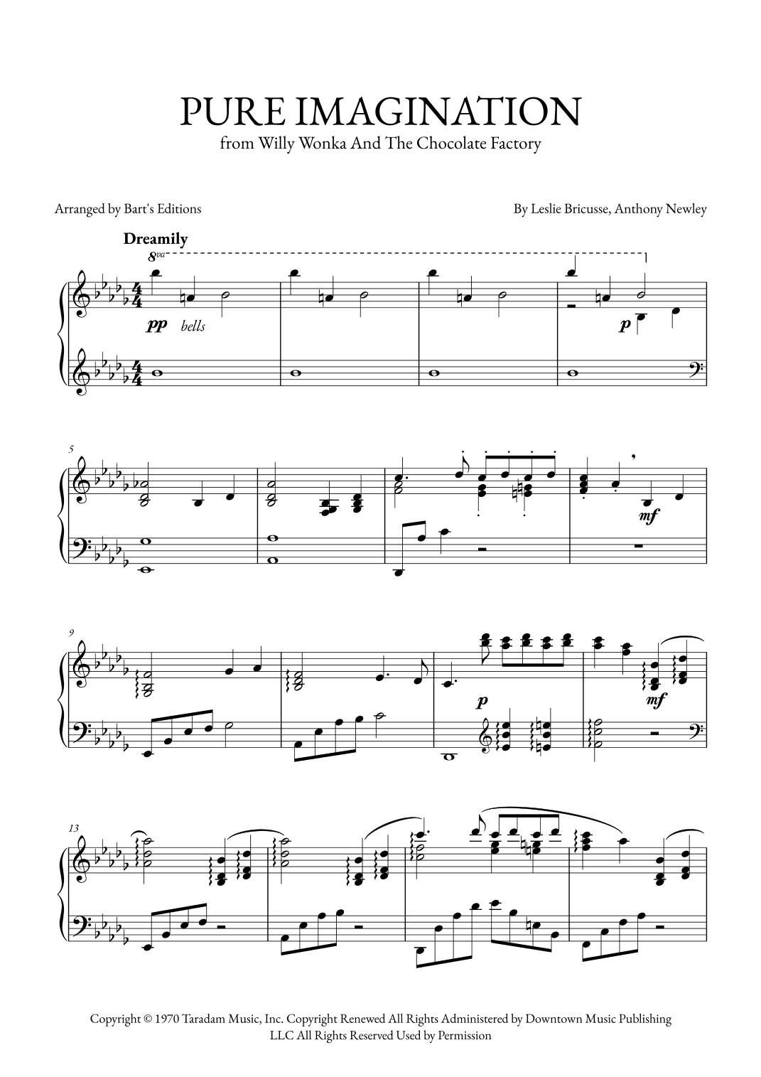Pure Imagination (arr. Bart's Editions)