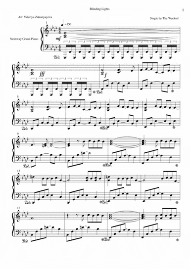 Blinding Lights (arr. Valeriya Zahonyayeva)
