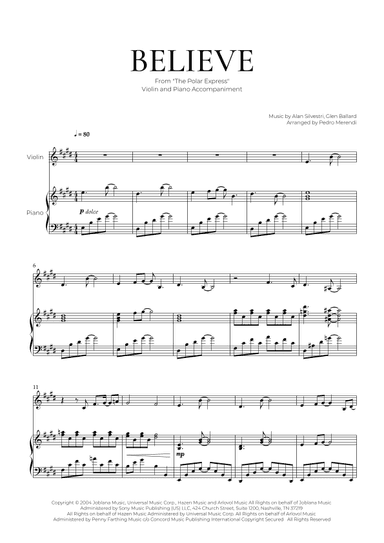 Believe (arr. Pedro Merendi)