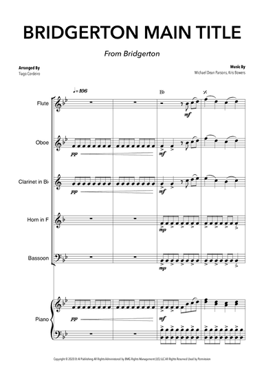 Bridgerton Main Title (arr. Tiago Cordeiro)