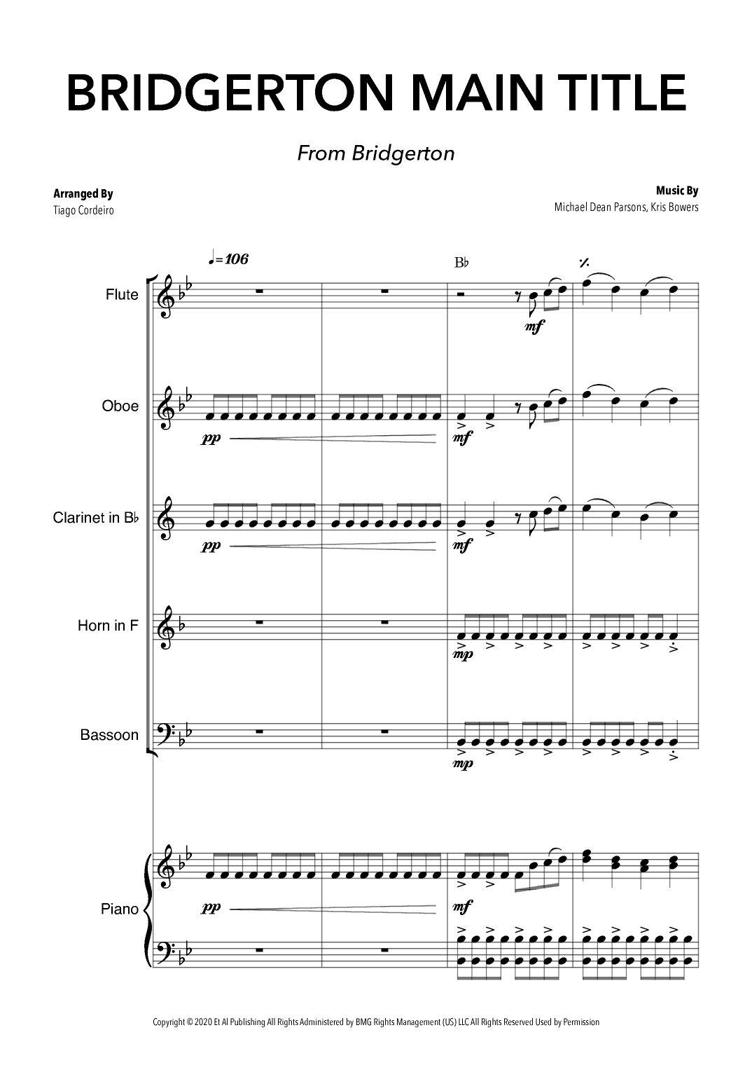 Bridgerton Main Title (arr. Tiago Cordeiro)