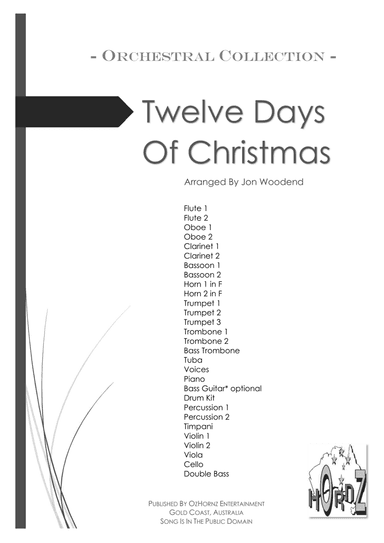 The Twelve Days Of Christmas (arr. Jon Woodend)
