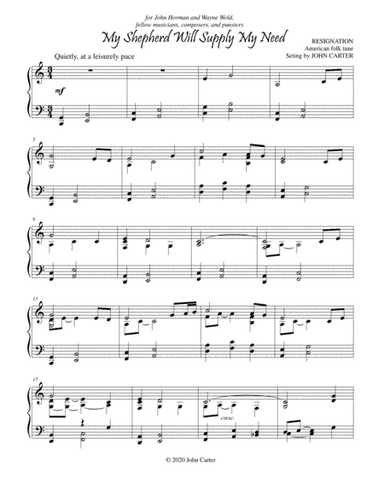 My Shepherd Will Supply My Need (arr. John Carter)