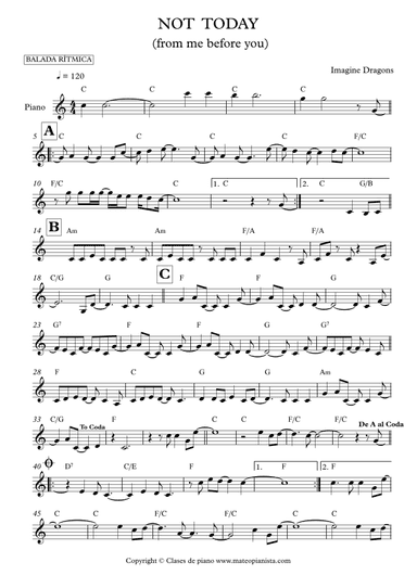 Not Today (arr. Mateo Aguilar)