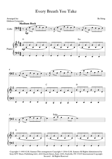 Every Breath You Take (arr. Gildson Cerqueira)