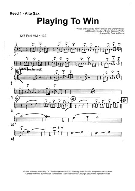 Playing To Win (arr. Daryl McKenzie)