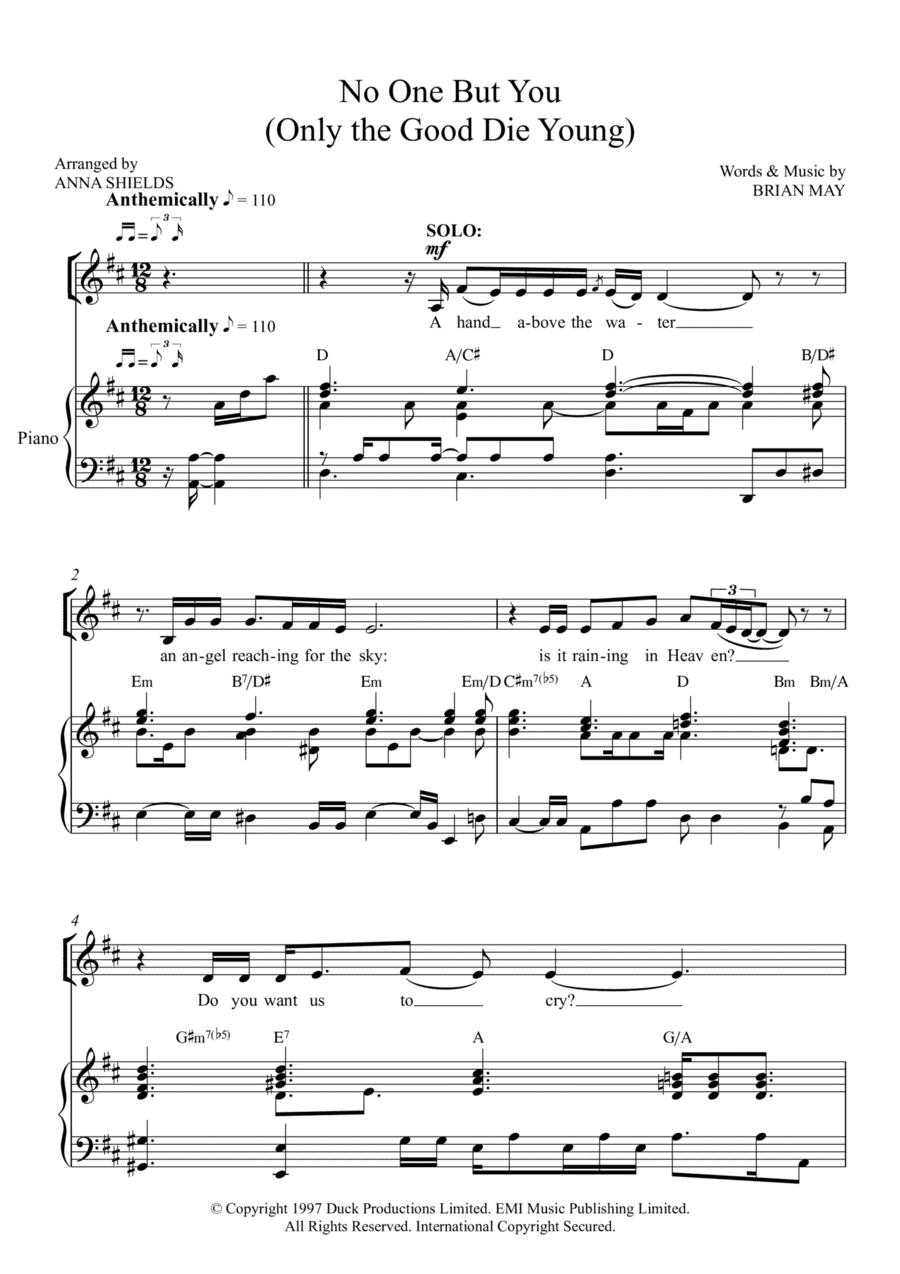 No One But You (arr. Anna Shields)