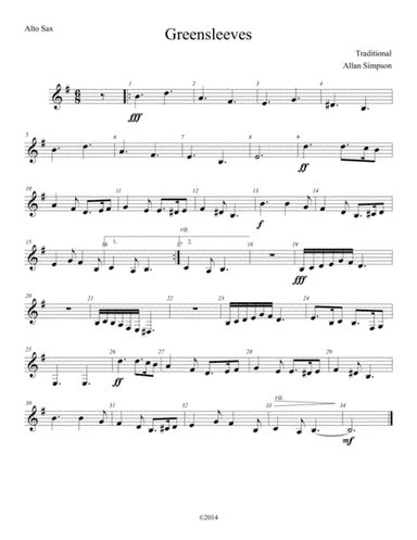 Greensleeves(What Child is This?) (arr. Allan Simpson)