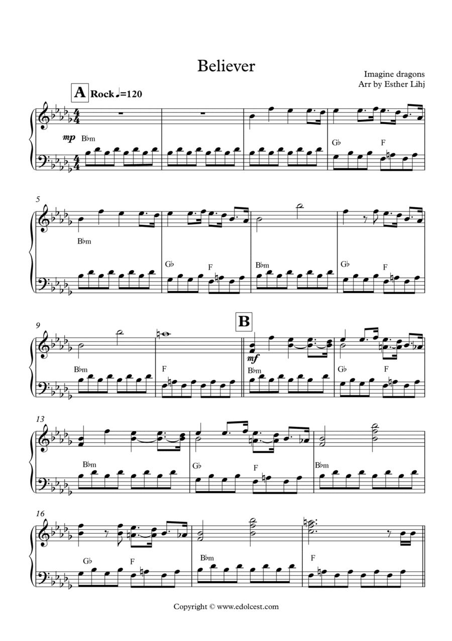 Believer (arr. Esther Lihj)