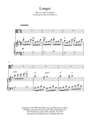 Longer (arr. Kaiserin Rebecca)