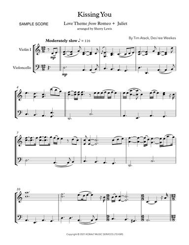 Kissing You (arr. Sherry Lewis)