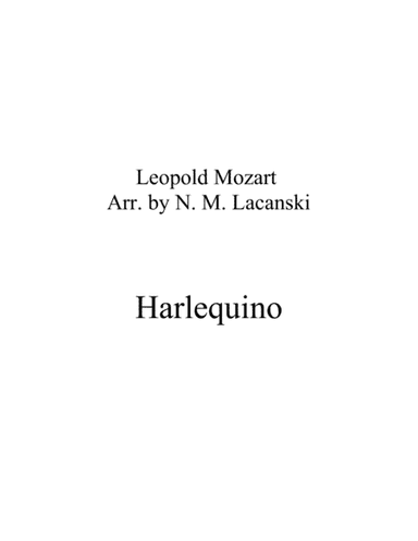 Harlequino (arr. Nick Lacanski)