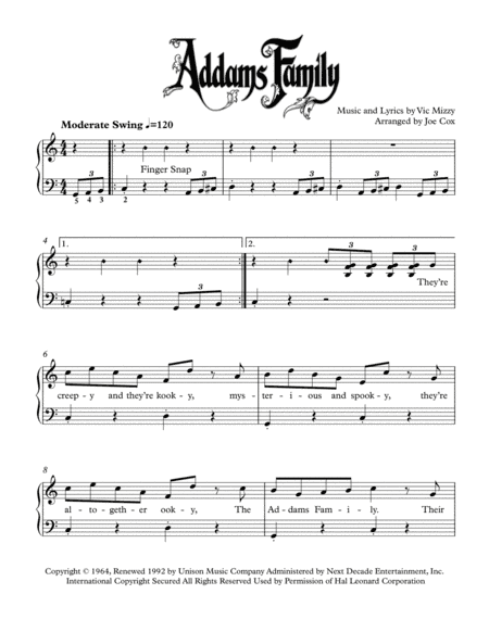 The Addams Family Theme (arr. Joe Cox)