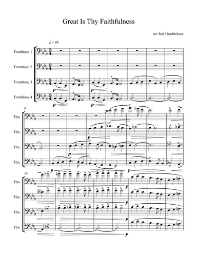 Great is Thy Faithfulness (arr. Robert Hendrickson)