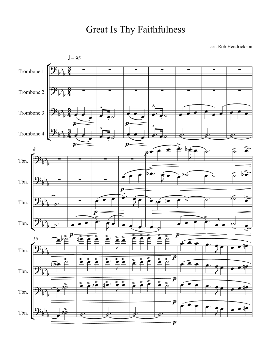 Great is Thy Faithfulness (arr. Robert Hendrickson)