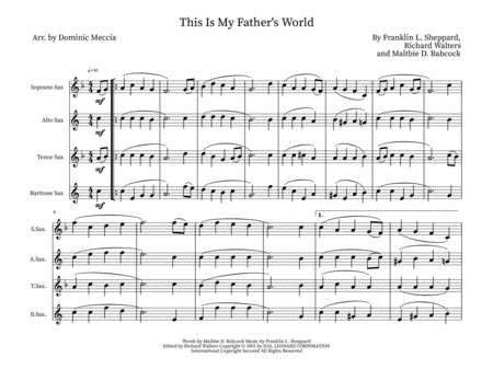This Is My Father's World (arr. Dominic Meccia)