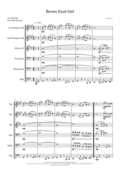 Brown Eyed Girl (arr. Dale Vail)
