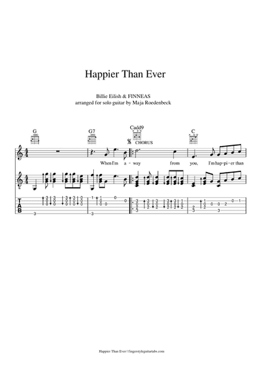 Happier Than Ever (arr. Maja Roedenbeck)