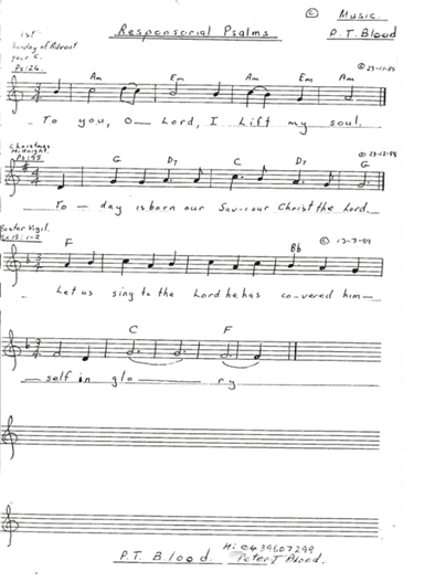 Catholic Mass Liturgical Music Responsorial Psalms.