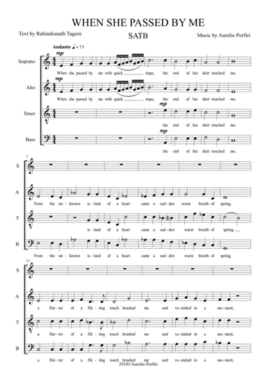 WHEN SHE PASSED BY ME