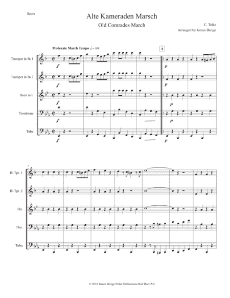 Alte Kameraden (Old Comrades) March (arr. James Bicigo)