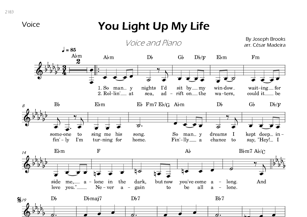 You Light Up My Life (arr. César Madeira)