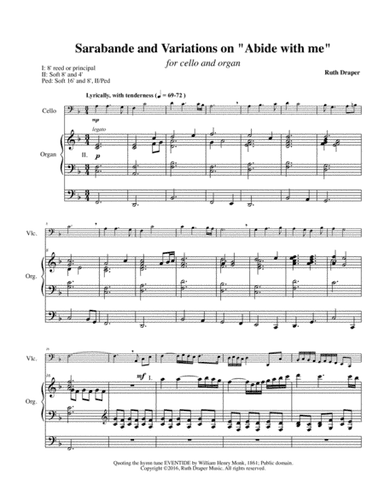 Sarabande and Variations on Abide with Me (arr. Ruth Draper Music)