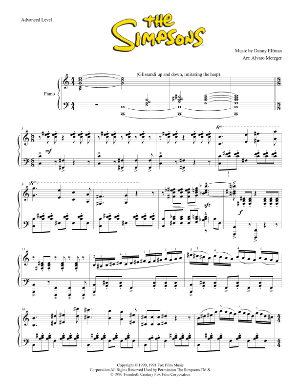 Theme From The Simpsons (arr. Alvaro Metzger)