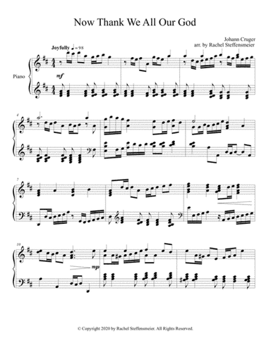 Now Thank We All Our God (arr. Rachel Steffensmeier)