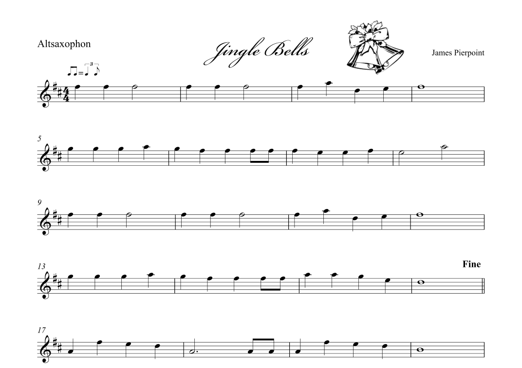 Jingle Bells - Alto-Sax (arr. Albrecht Kuch-Weidenbrück)