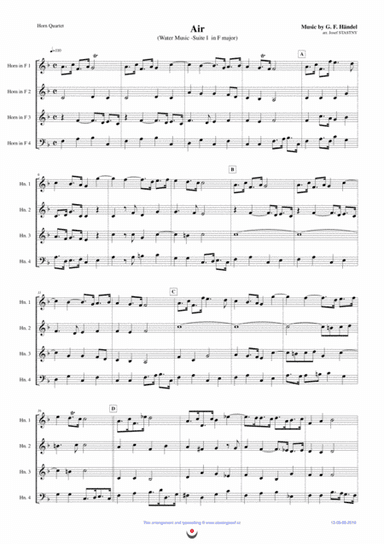 Air (Water Music) (arr. Josef STASTNY)
