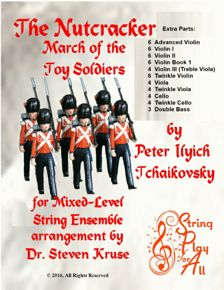 Extra Parts for March of the Toy Soldiers from "Nutcracker" arranged for Multi-Level String Orchestr (arr. Steven Kruse)