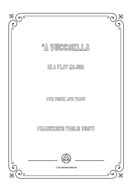 Tosti-'A Vucchella in A flat Major,for Voice and Piano (arr. MSM)