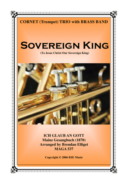 Sovereign King - Cornet Trio and Brass Band  Score and Parts PDF (arr. Brendan Elliget MAGA 537)